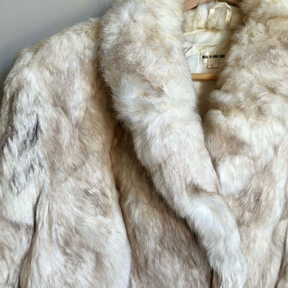 Vintage Rabbit Fur Jacket Made in Hong Kong L - Picture 2 of 11